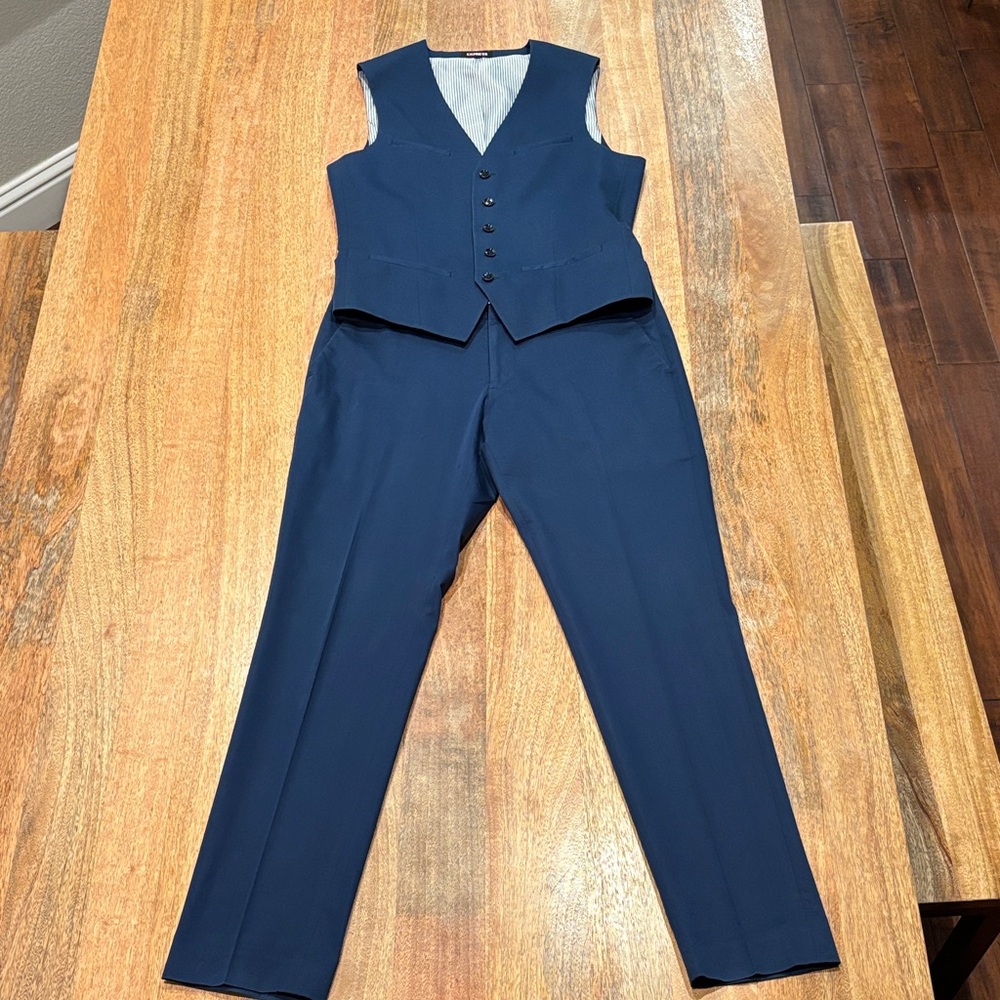 Express Navy Men’s  Pants and Vest